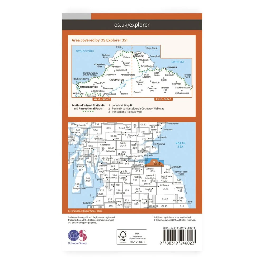OS Explorer / Dunbar & North Berwick - Image 2