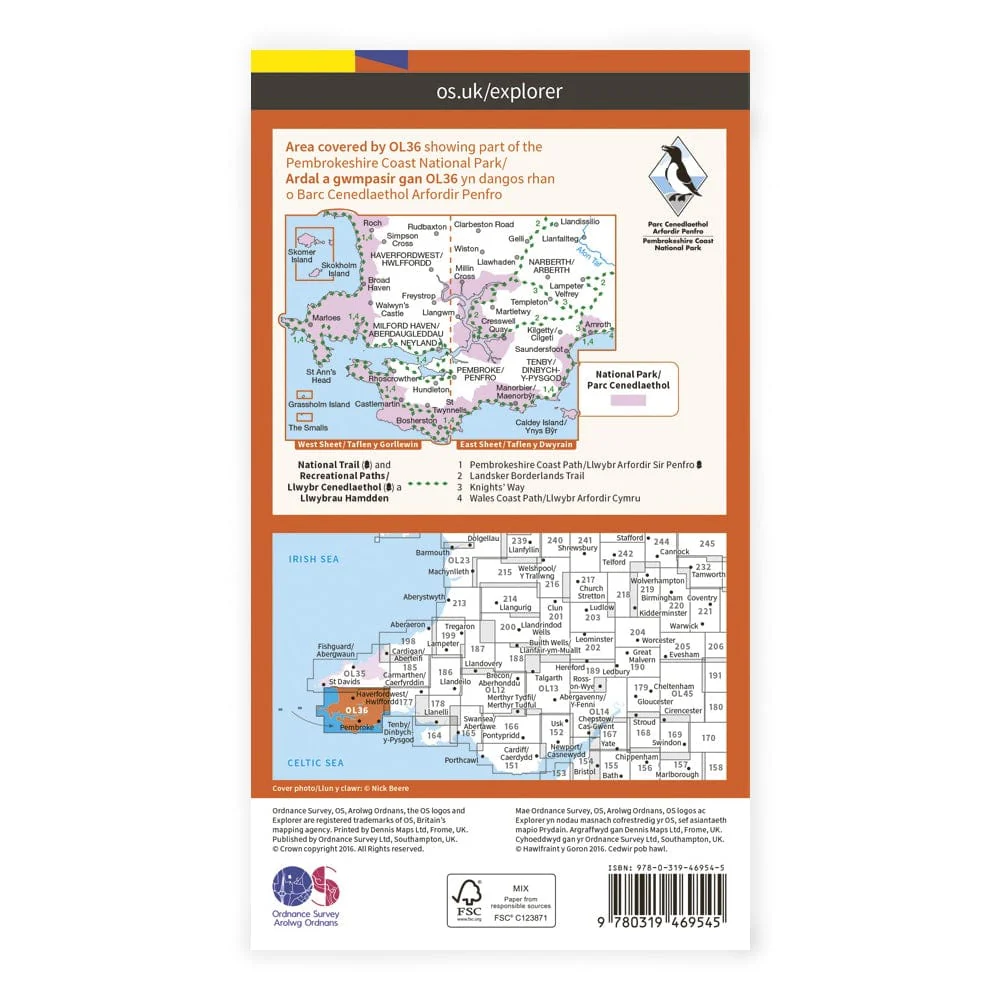 OS Explorer Laminated / South Pembrokeshire - Image 2