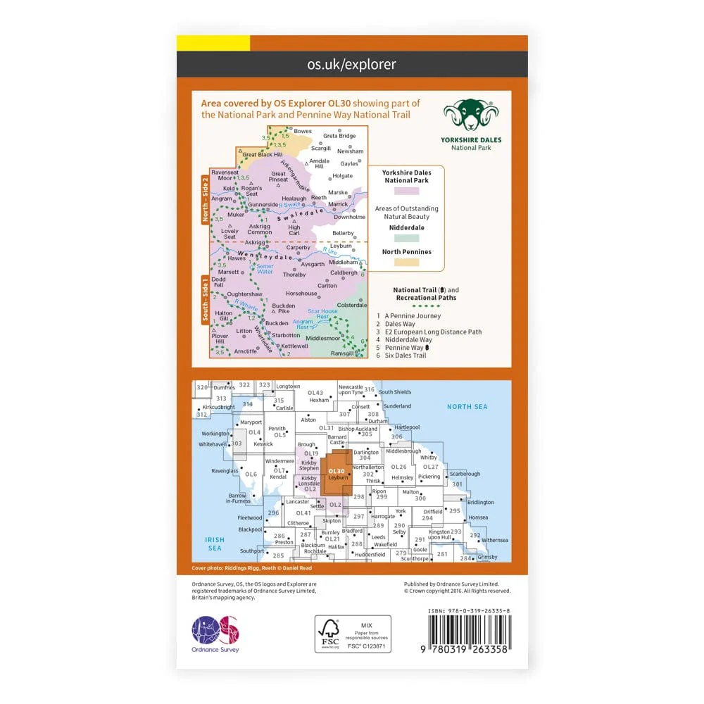 OS Explorer / Yorkshire Dales North & Central - Image 2