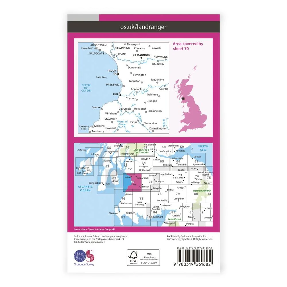OS Landranger / Ayr & Kilmarnock - Image 2