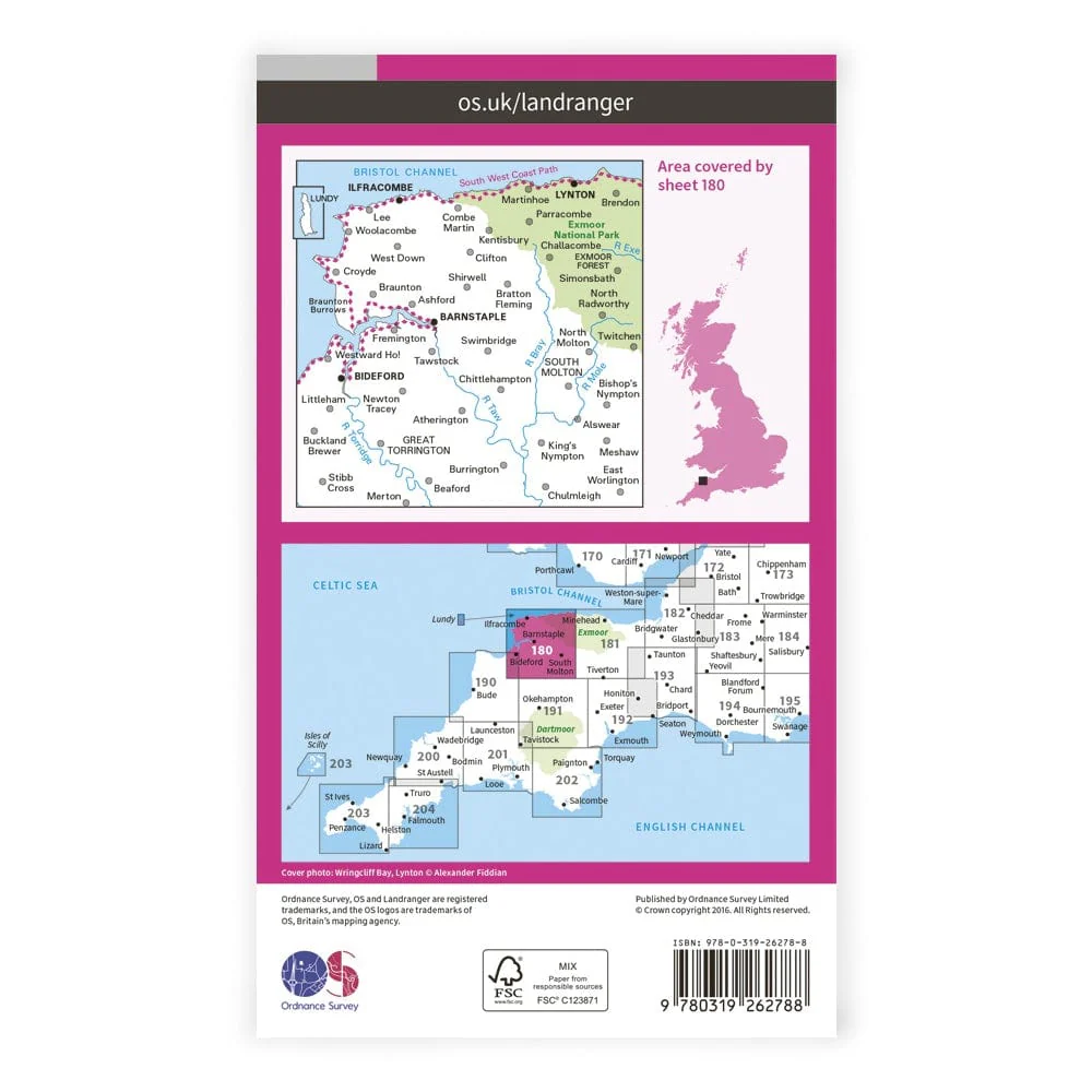 OS Landranger / Barnstable & Ilfracombe - Image 2