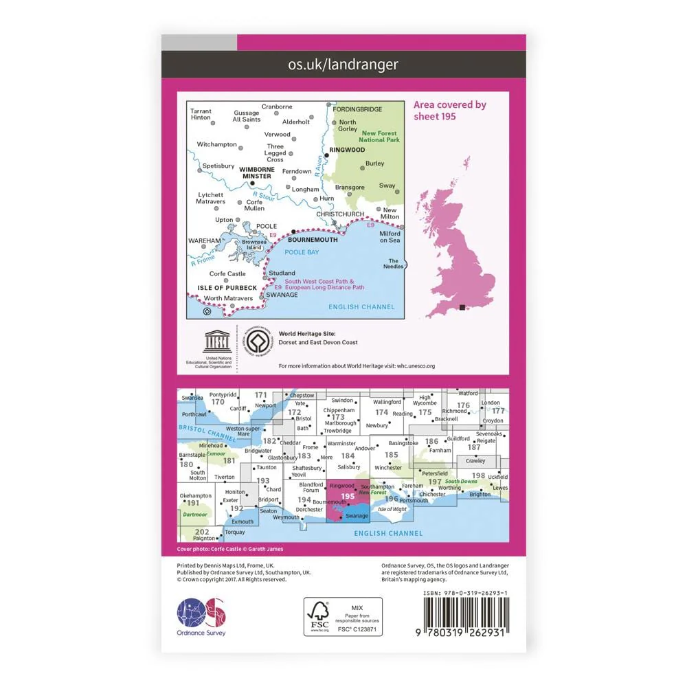 OS Landranger / Bournemouth & Purbeck - Image 2