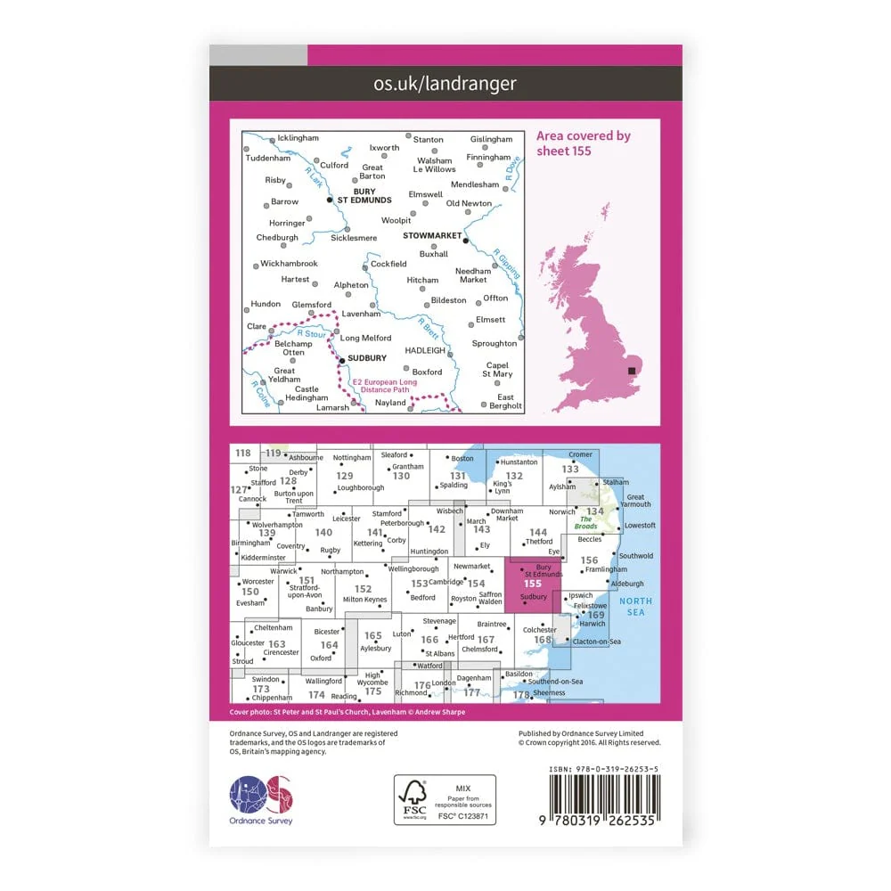 OS Landranger / Bury St Edmunds & Sudbury - Image 2