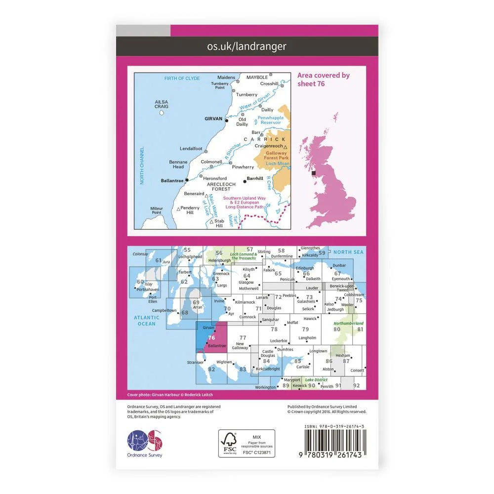 OS Landranger / Girvan - Image 2