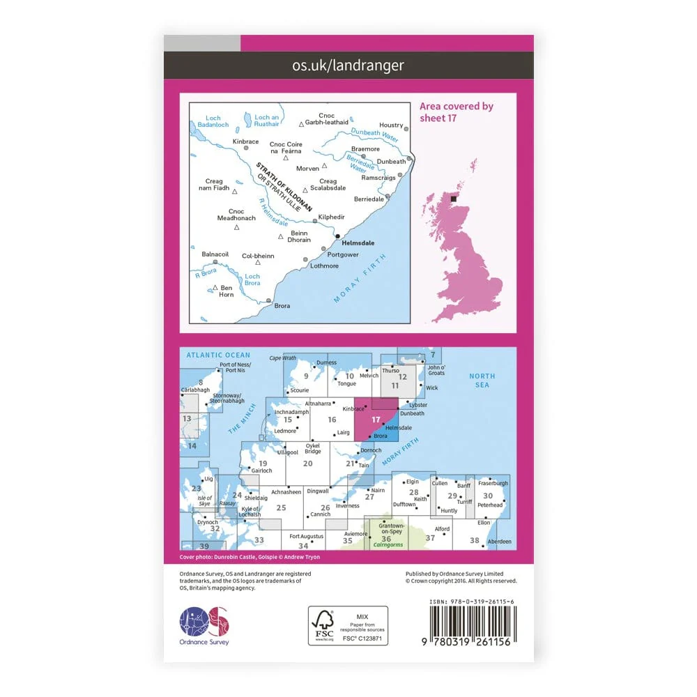 OS Landranger / Helmsdale & Strath Of Kildonan - Image 2