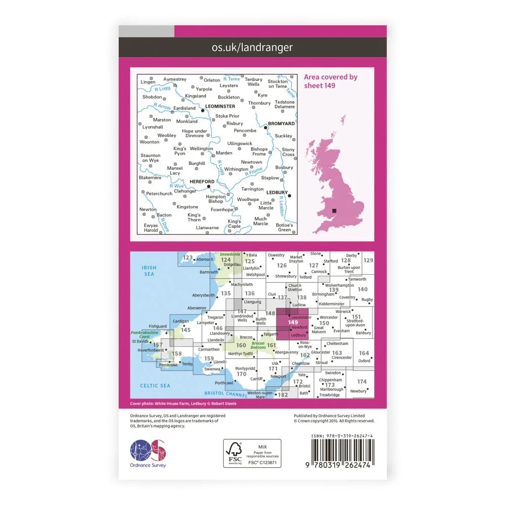OS Landranger / Hereford & Leominster - Image 2