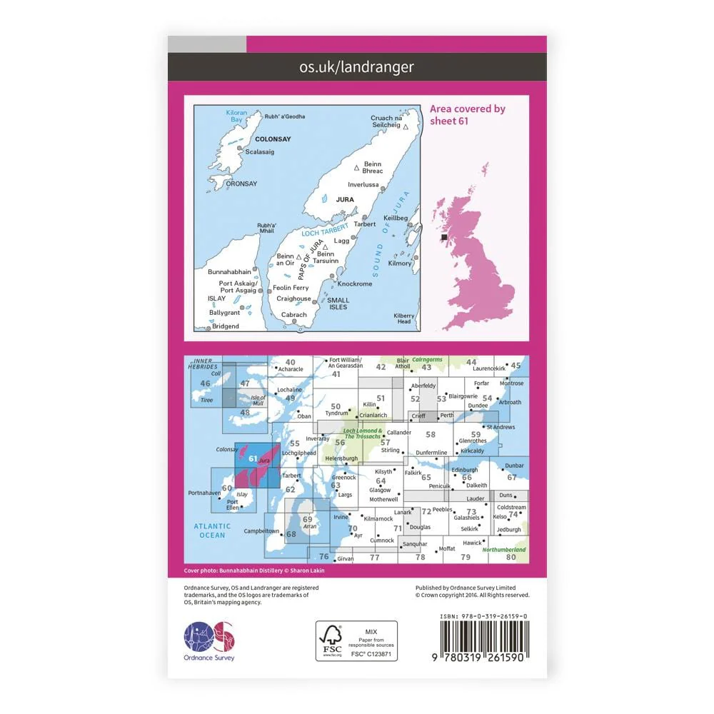 OS Landranger / Jura & Colonsay - Image 2