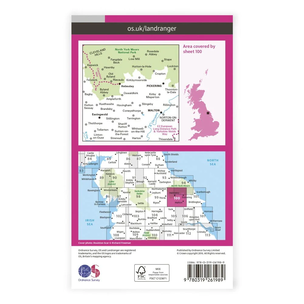 OS Landranger / Malton & Pickering - Image 2