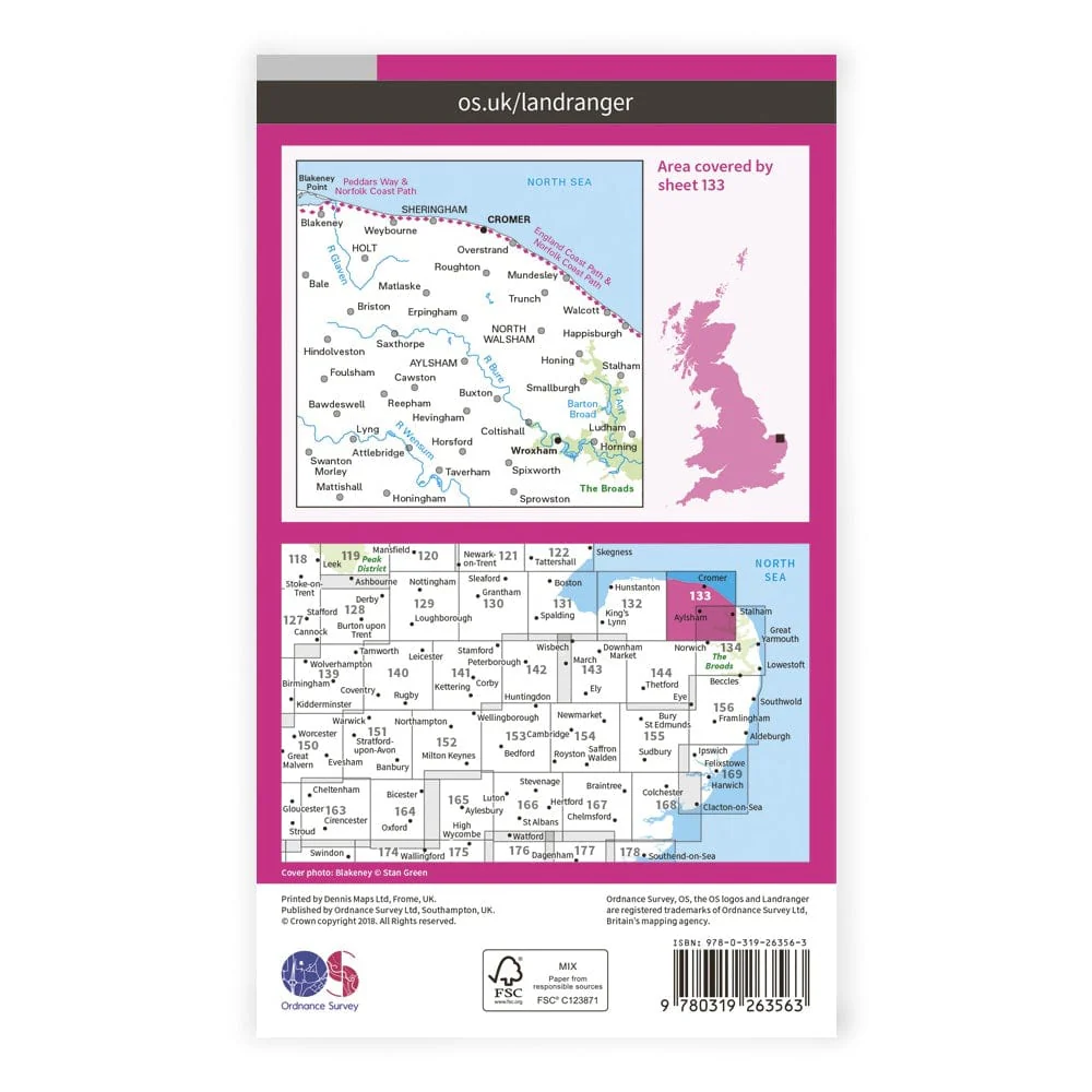 OS Landranger / North East Norfolk - Image 2