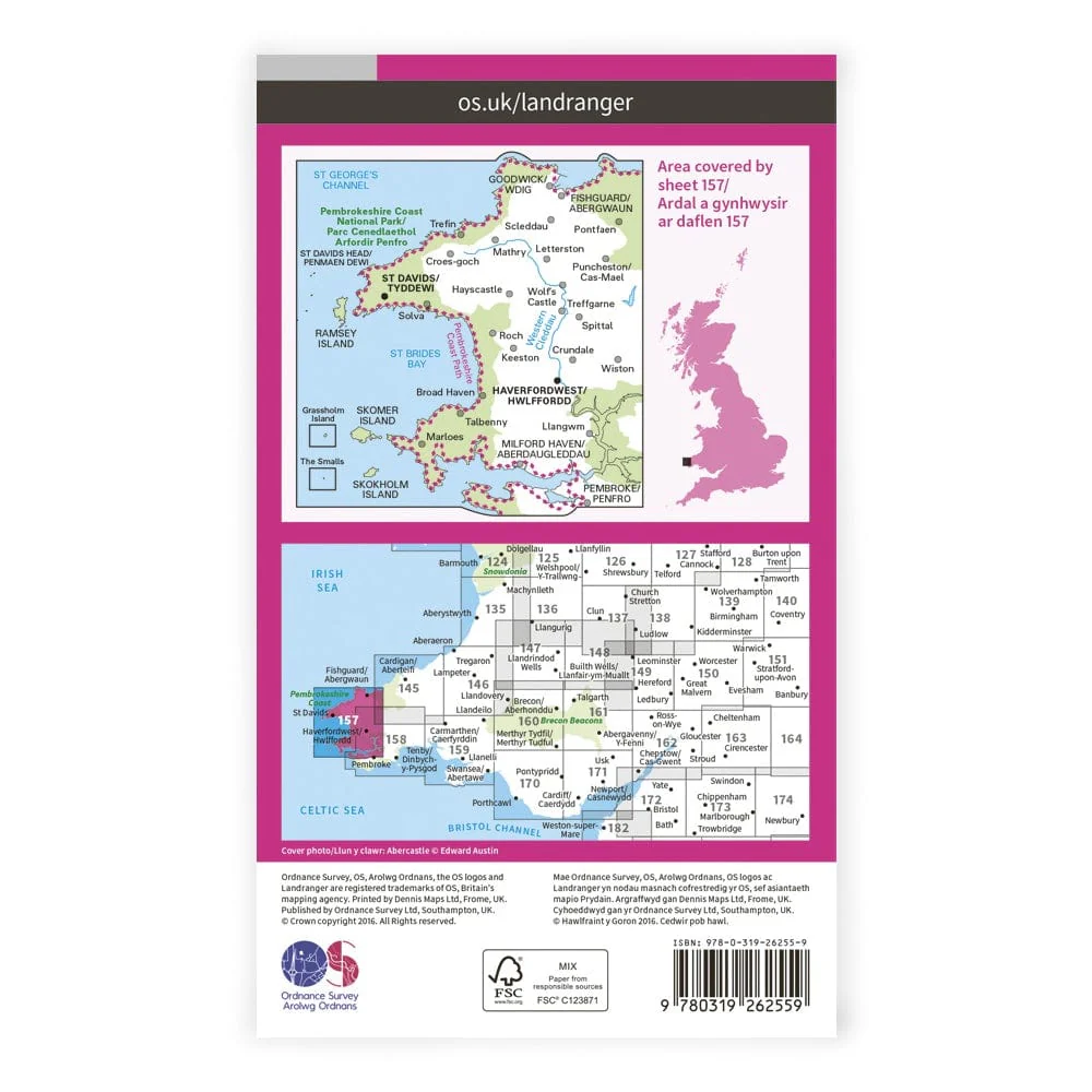 OS Landranger / St David's & Haverfordwest - Image 2