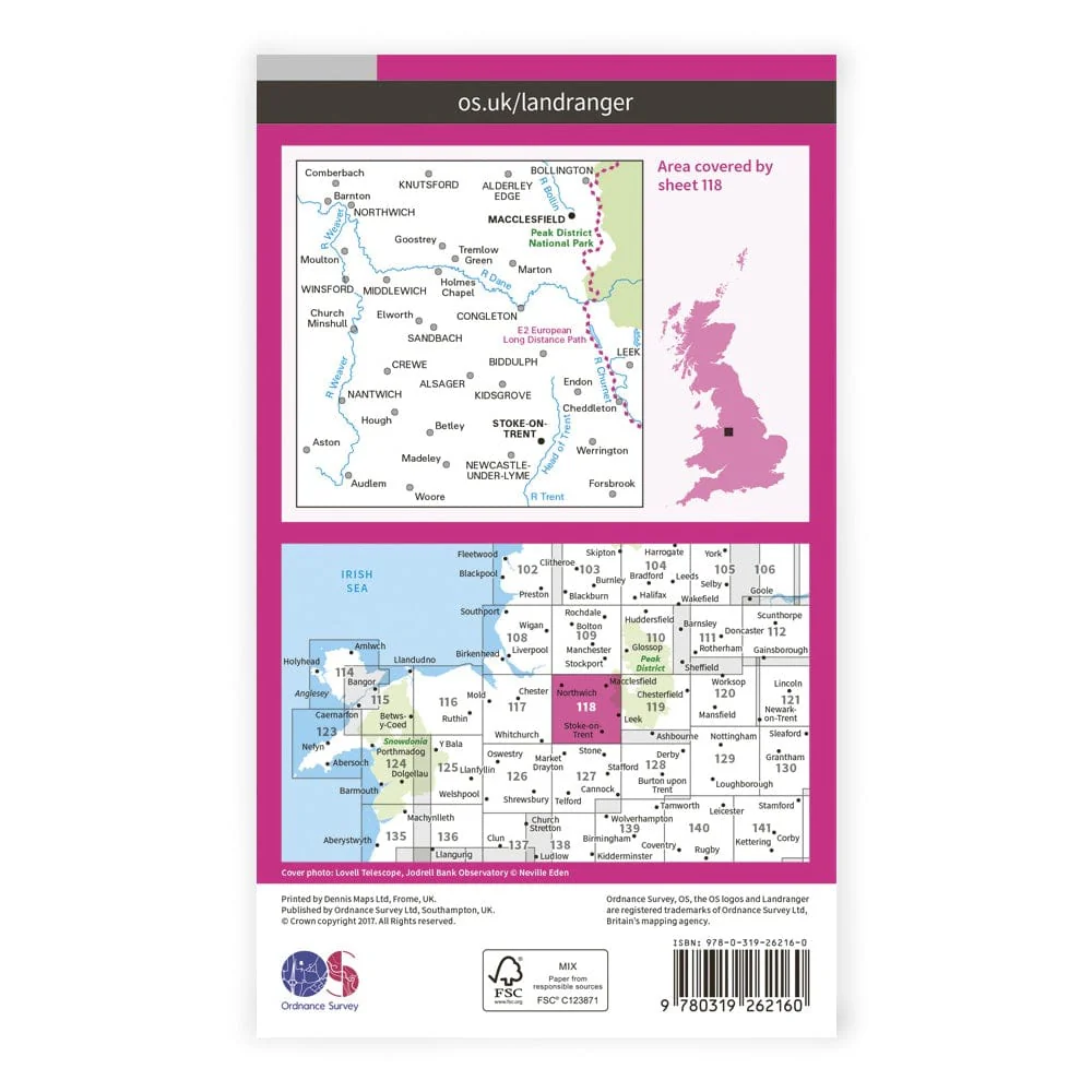 OS Landranger / Stoke On Trent, Macclesfield - Image 2