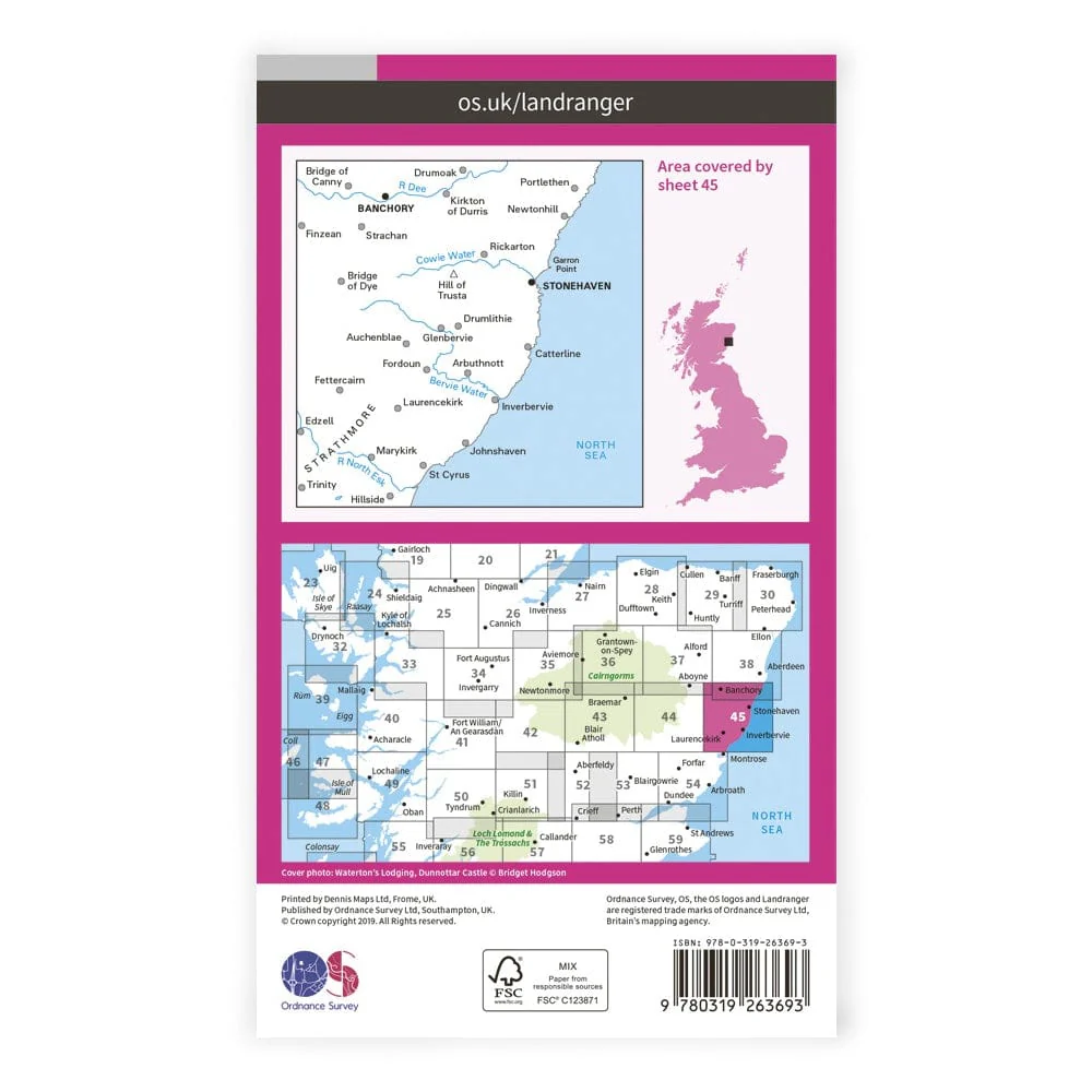 OS Landranger / Stonehaven - Image 2