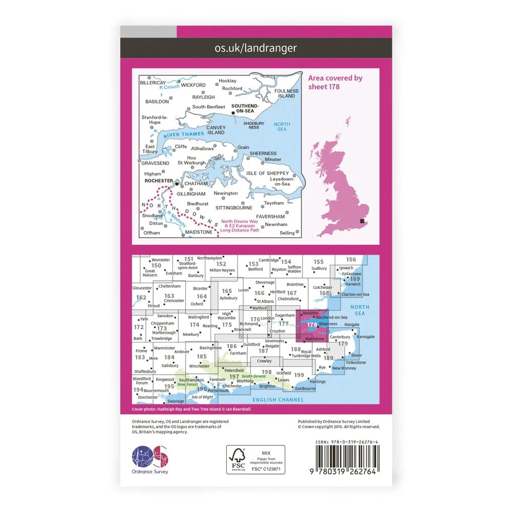 OS Landranger / Thames Estuary - Image 2