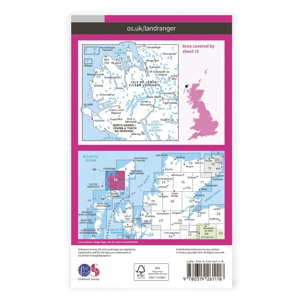 OS Landranger / West Lewis & North Harris - Image 2